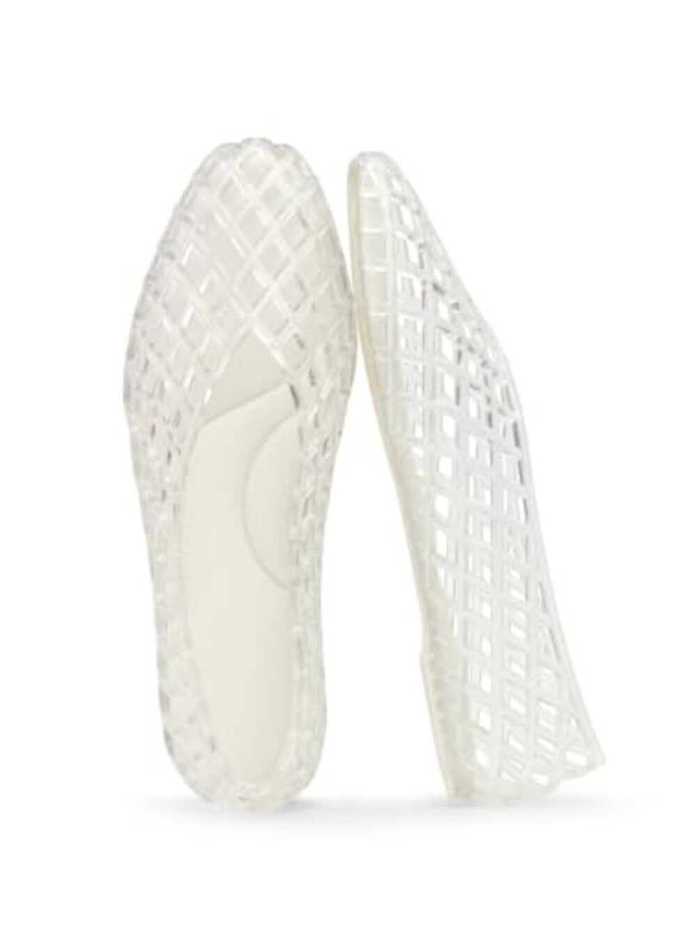 Women's Jelly Ballet Flats Slip-On Mesh Sandals Lightweight PVC